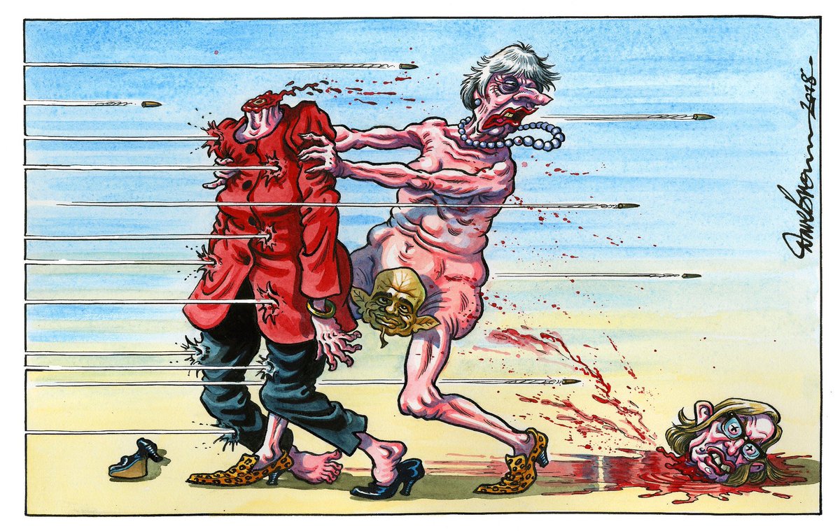 BeCo74's tweet photo. Theresa May STILL dodging bullets despite tossing her human shield under a bus - as she kicks her role in #WindrushGenerarion scandal into the long grass ... #PMQs https://t.co/28lw696uGh