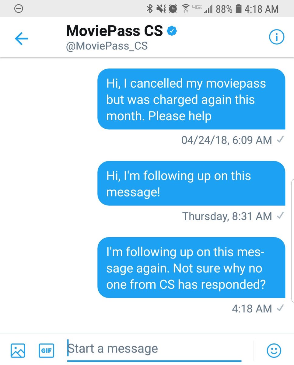 karenescobar05's tweet photo. @MoviePass  @MoviePass_CS  I guess this is what happens when you try to cancel? I'm so disappointed, I loved your app but had to cancel but I'm still getting charged #moviepass https://t.co/SMwvry90xP
