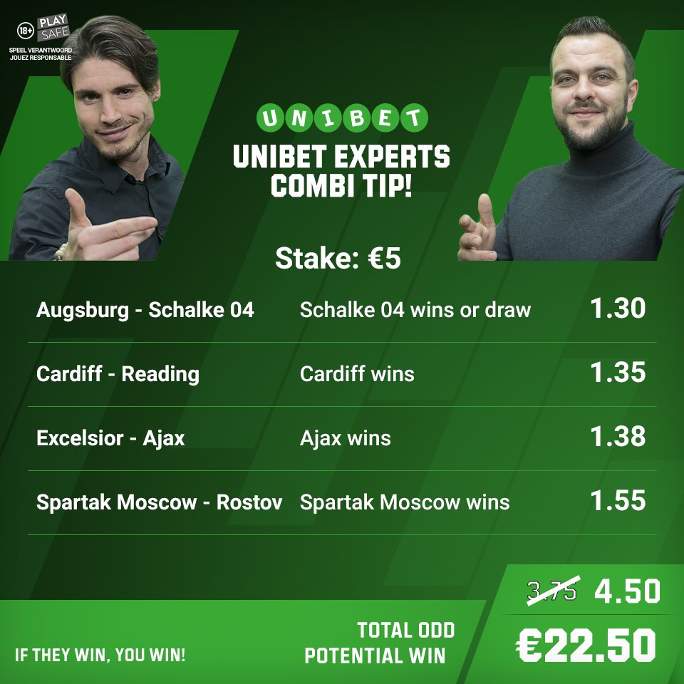 unibetbelgium's tweet photo. ๐ค WIN โฌ22,50 Bonus Money! ๐ค
๐ & โค๏ธ๏ธ the image of the Expert Combi Tip & win the potential pay-out!
๐โโ๏ธ 5 winners who Liked & RTed this visual IF the bet is winning!
Combi Tip
NL ๐ https://t.co/yNRxULXO19
FR ๐ https://t.co/zQubPSvk5j
๐ T&C apply
#UnibetExperts https://t.co/f5XNccbTrx