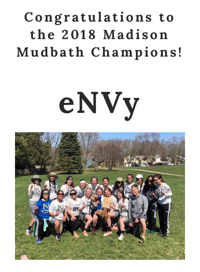 nvultimate's tweet photo. HUGE CONGRATS TO OUR GIRLS @eNVyulti TEAM FOR WINNING THE MADISON MUDBATH!!! #dontsleeponthem #powerhouseprogram https://t.co/IrwQ8NGXDl