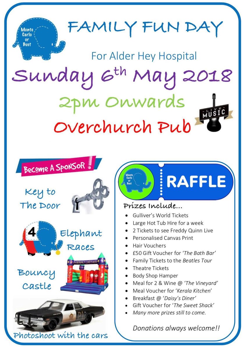teamwirralwest's tweet photo. Family Fun Day anyone? Pop down to @TheOverchurch on Sunday 6th May from 2pm, lots of activities and raffles to look forward to! https://t.co/1HkANsq2KO