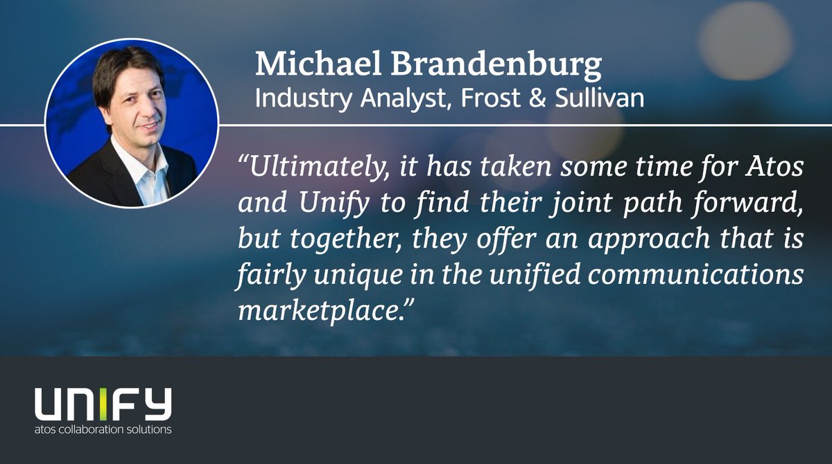 🆕 .<a href="/mbrandenburg/">Michael Brandenburg</a> blogging about Unify successfully evolving into one of the key product pillars within <a href="/Atos/">Atos</a>. #DigitalTransformation bit.ly/2rdVh1t