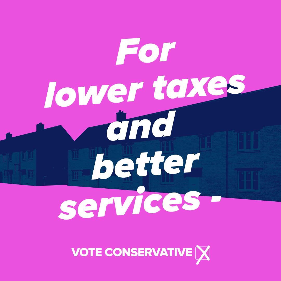 WitneyCF's tweet image. Conservative councillors deliver for their communities. They provide high quality local services – while keeping your council tax low, on average over £100 lower for Band D properties than other parties.