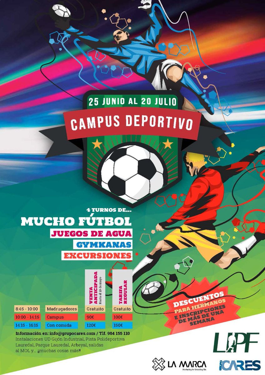 GijonIndustrial's tweet photo. Ya estamos preparando el verano ⛱️🌞🎉 en marcha nuestro V campus! ⚽🥅🎾
Inscripciones 📝 en https://t.co/zGEqtEpCpH https://t.co/4LifRZAi59
