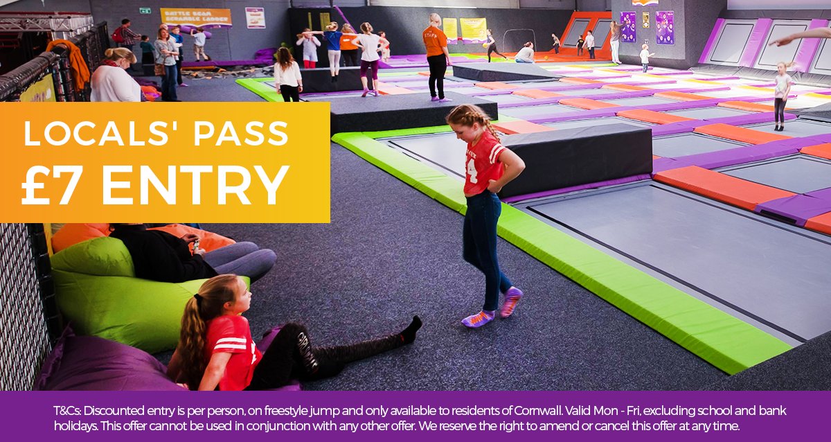 Our Locals' Pass lets you book your jump at the discounted rate of just £7 if you live in Cornwall. For more info and terms, follow the link > ht.ly/8Dd430jKd51