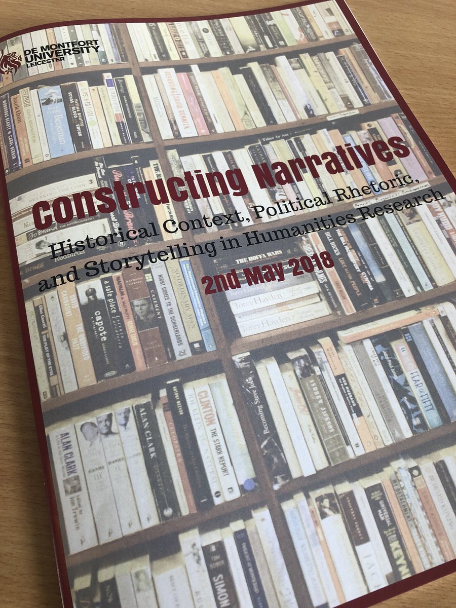 dmuleicester's tweet photo. Students from @DMUHistory and @DMUEnglish courses have organised a conference highlighting some of the best research from DMU’s postgraduate students. It is taking place today in Clephan Building. #IchoseDMU #DMUNarratives https://t.co/OKhROnfh2c