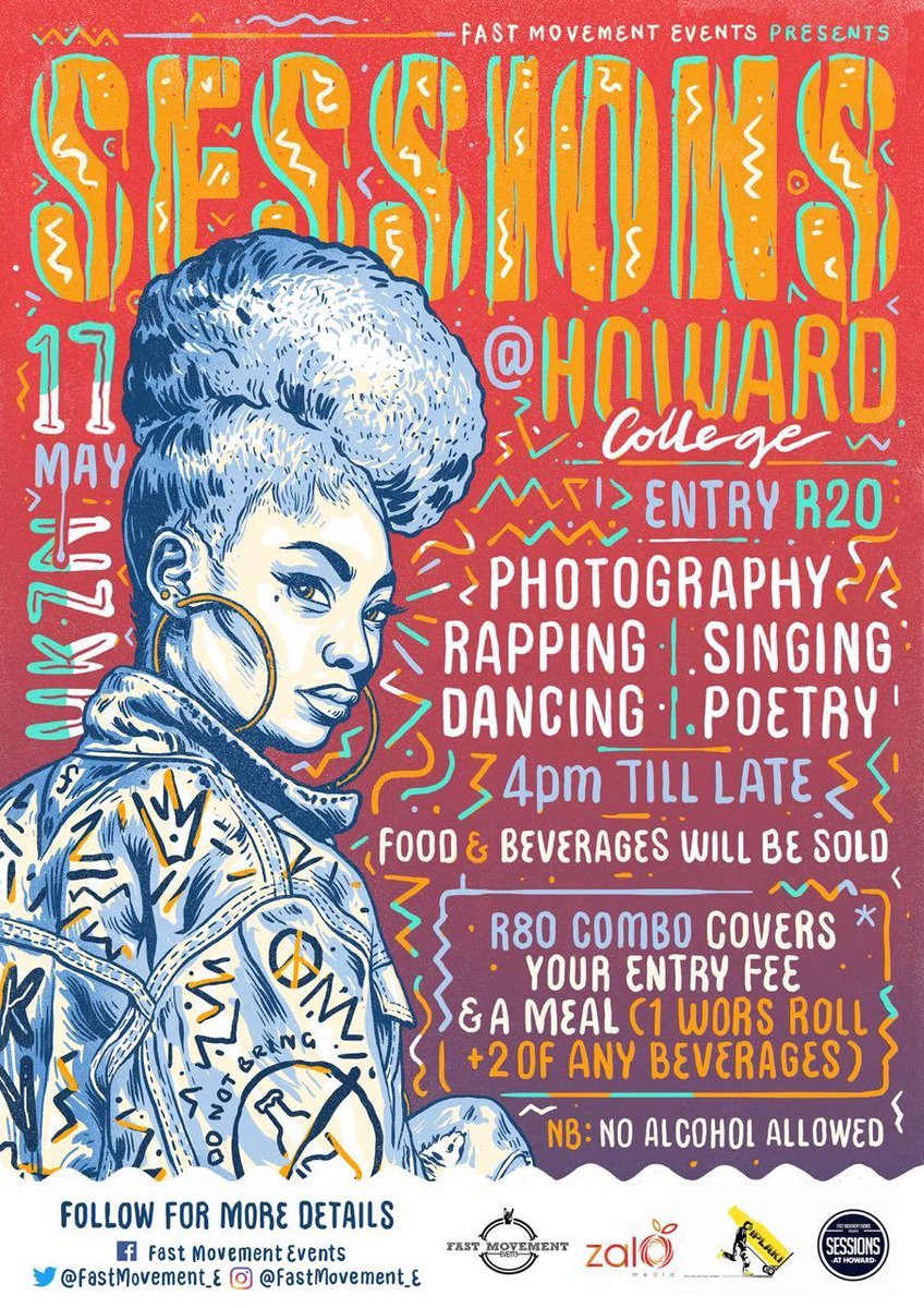 FastMovement_E's tweet photo. 🚨Alert 🚨Alert🚨

Fast Movement Events Presents
Sessions
#17May2018
Venue: Open Air Theatre
Howard College 
16:00 till late 
R20 at the Gate

Poetry
Live Performances 
Food Stalls
Drinks Sold Inside🙌🏾

🚨🚨🚨🚨
Last Day Of Lectures🔥🔥
#Sessions17May2018 https://t.co/4g3pBd2yU8