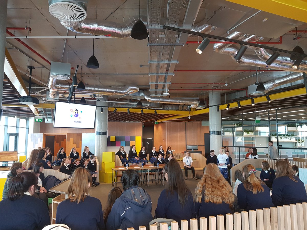 Microsoftirl's tweet photo. Not only do we want to inspire the students, we want to showcase the technology that will allow them to help create their own future. #MSDreamSpace enables us to do this. #HackNation https://t.co/wwHXbRJGcG