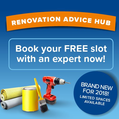 ideal_home_show's tweet photo. Planning a home renovation project? Be sure to visit our Renovation Advice Hub and get FREE, impartial, one-to-one advice! #IdealSpring #WednesdayWisdom 🏡 https://t.co/RVbXSU3APN https://t.co/lHak4nwqYU