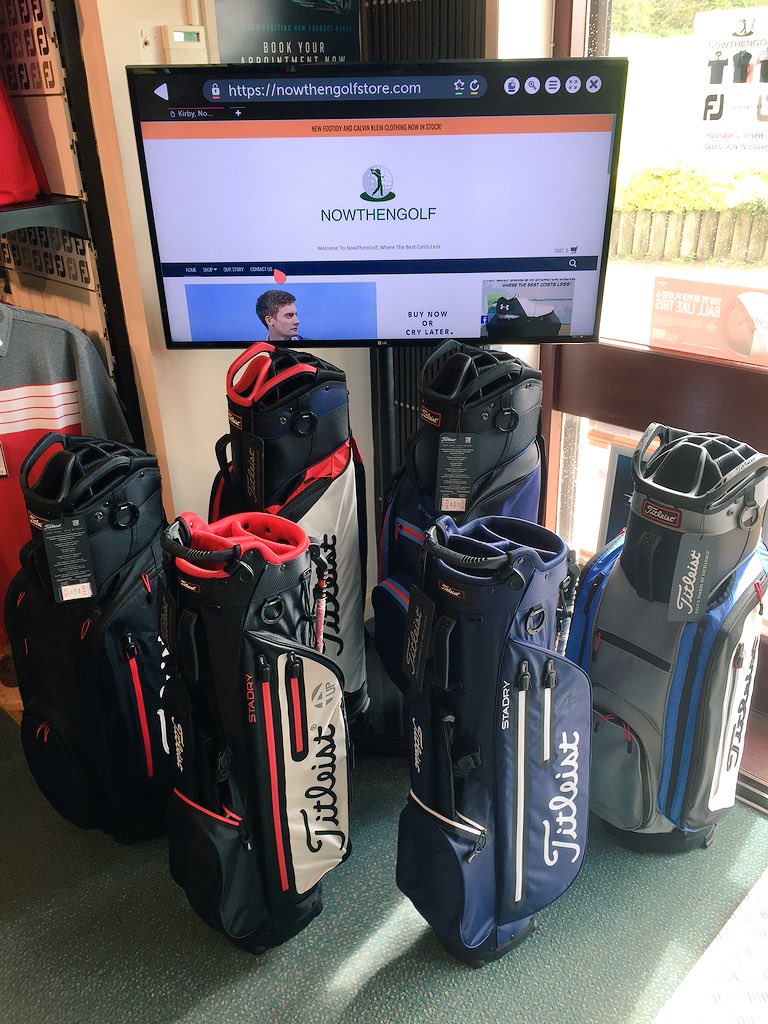 Nowthengolf's tweet photo. New @TitleistEurope Stadry Carry Bags have arrived into store! All price matched and ready to go 🏌️#Titleist #Stadry #Golfbags #Nowthengolf https://t.co/PrHrQgpweP
