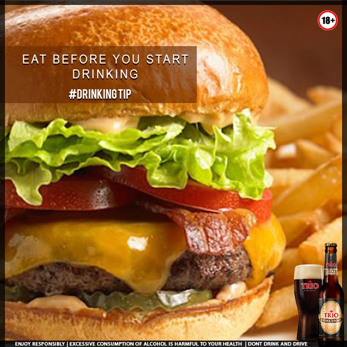 Make sure to Eat something before you start drinking. #WednesdayWisdom #CheersToTheNight