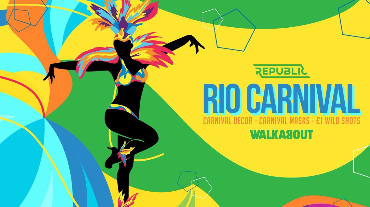 RepublicCol's tweet photo. THIS FRIDAY 💥

Rio Carnival with Live Performers!

@DEEJAYTOMMYDEE bringing the carnival vibes through till 3:30AM! 

£2 Vodka Mixers!

Get in contact for guestlist + VIP! https://t.co/yNjAtDPuTc