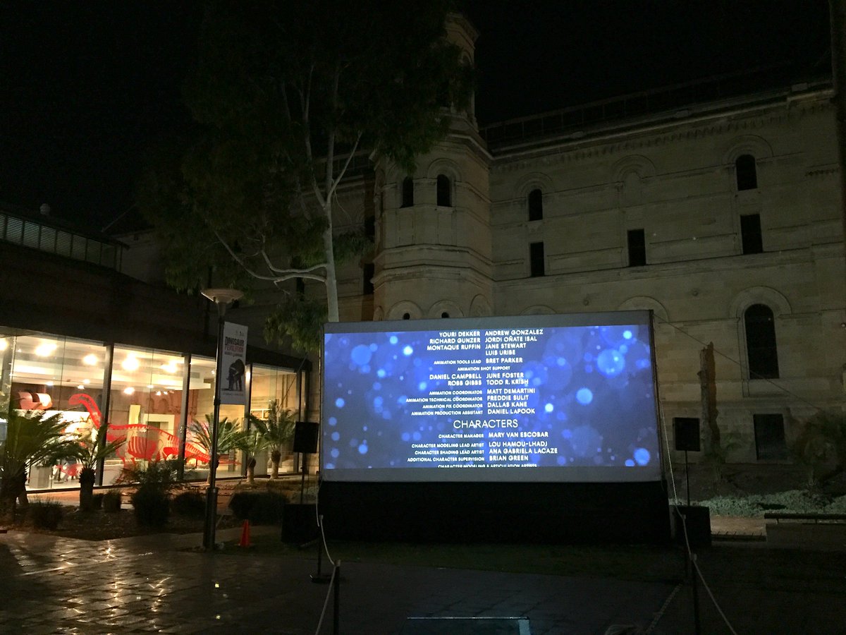 It's fantastic when we get to screen the perfect film #TheGoodDinosaur at the perfect location <a href="/SAMuseum/">South Australian Museum</a> - Check out our #OutdoorCinema pics from #DinosaurRevolution