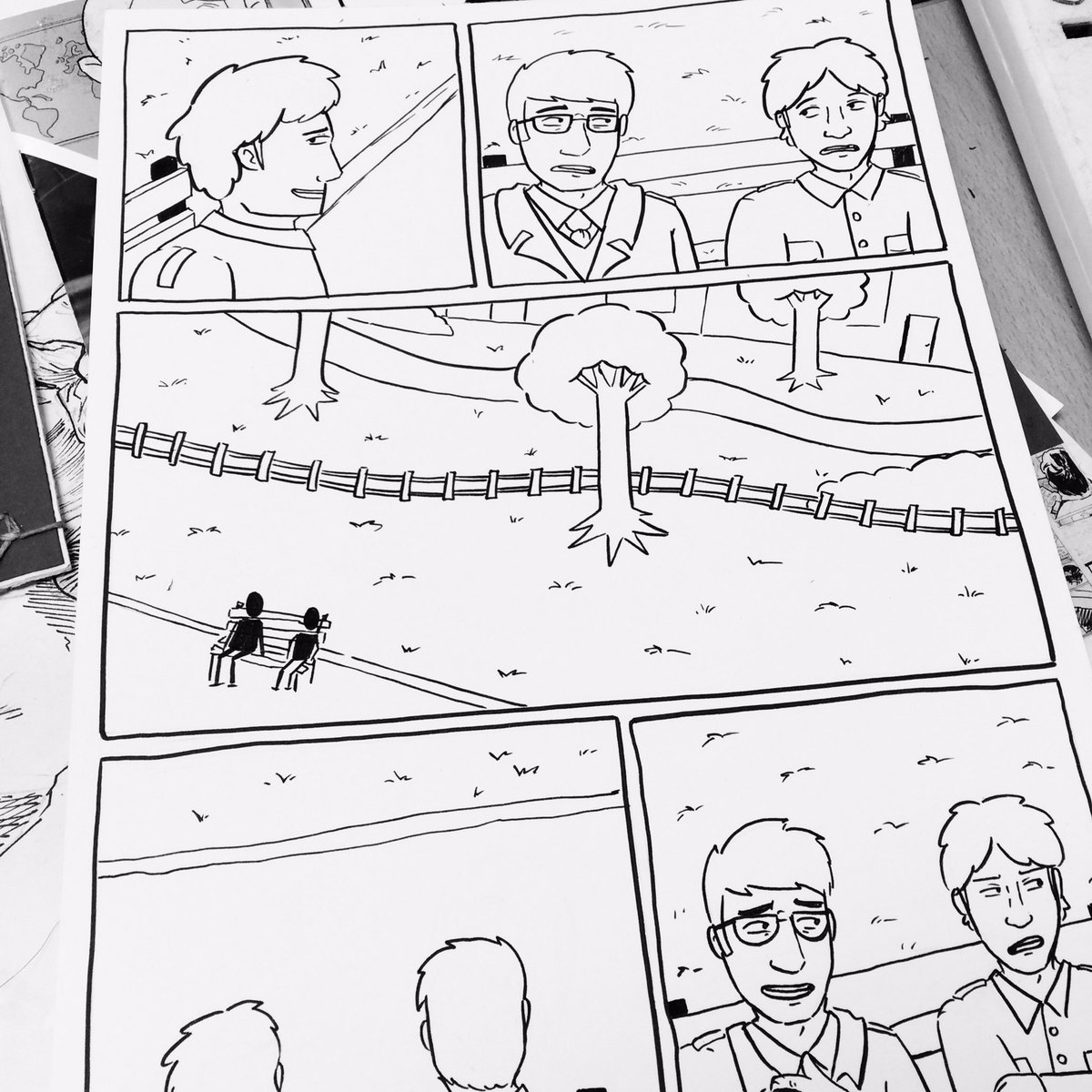 OccultatumComix's tweet photo. The final stretch! All pages inked and text added, just the last bits of colouring to be done! - Undead
#comicart #comics #comicartist https://t.co/sGu0MXER5t