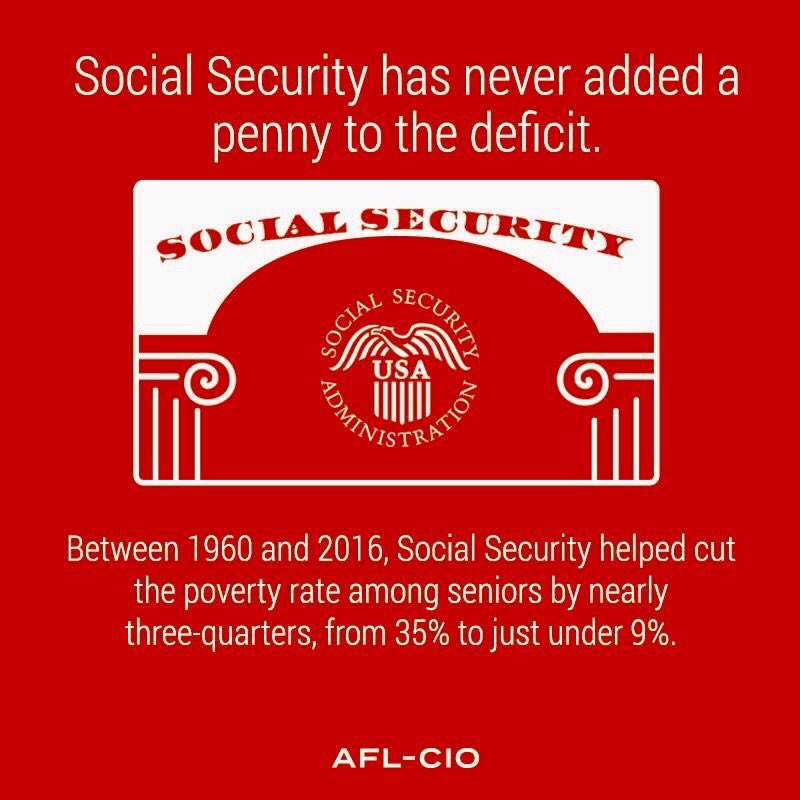 Marc_Perrone's tweet photo. Social Security hasn't added one penny to the deficit...

🇺🇸

#1u #WednesdayWisdom #HumpDay #UnionStrong https://t.co/giXjI8jeDY