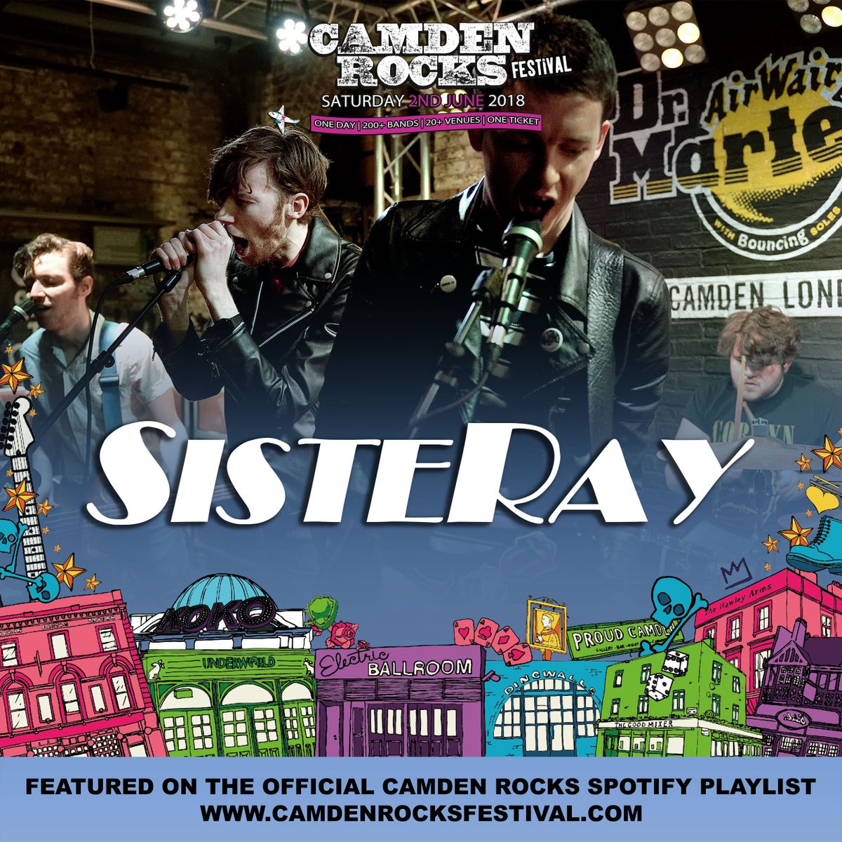 CamdenRocksFest's tweet photo. #FEATURED ★ After a #sellout #London #headline show last weekend, #alt #punk @SISTERAYuk's #rave reviews are coming in, and are set to hit the stage at @CamdenRocksFest! Read more: https://t.co/gPDKyc0jwA - Listen to #WhoRYa - https://t.co/b2D42jnr8V https://t.co/xkaOOgfjvn