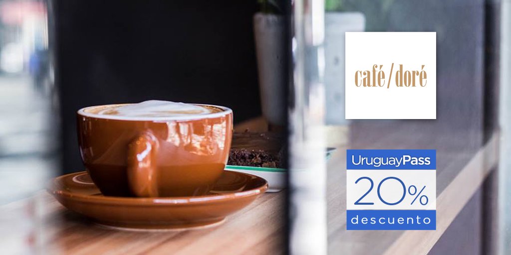 UruguayPass's tweet photo. Hace una pausa y probá un buen café y otras delicias en Café Doré. Presentando tu código UruguayPass tenés 20% de descuento en tu consumisión. Más info en 👉 https://t.co/Bt9cJ0LfBw https://t.co/no65LP1m4p