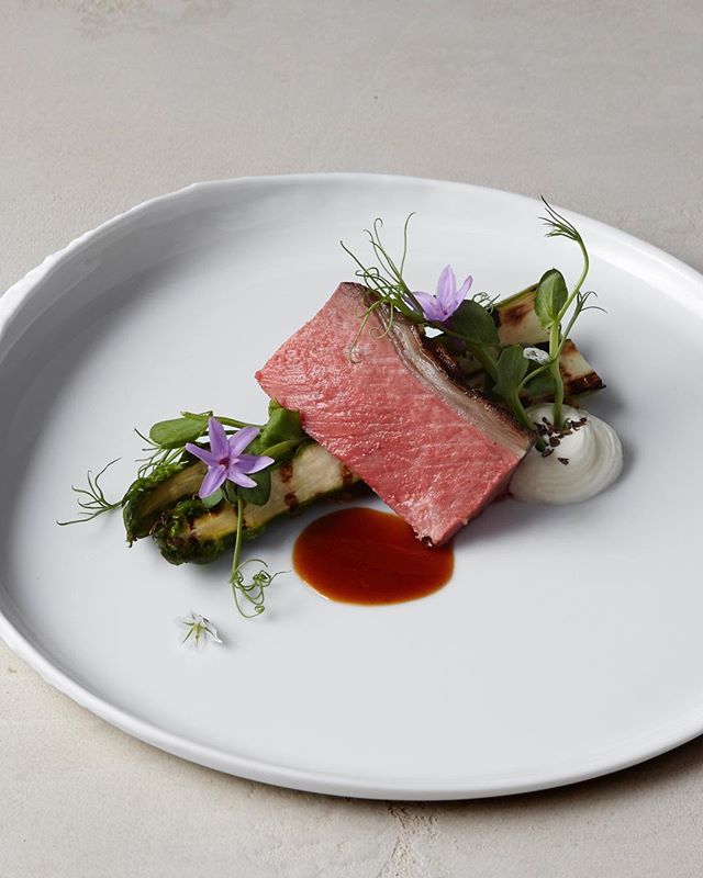 hide_restaurant's tweet photo. Barbecued organic lamb+ charted asparagus &amp; pine nut praline #hideabove #olliedabbous #lamb https://t.co/Y1VfaOFdvP https://t.co/3RRjmHMIyI