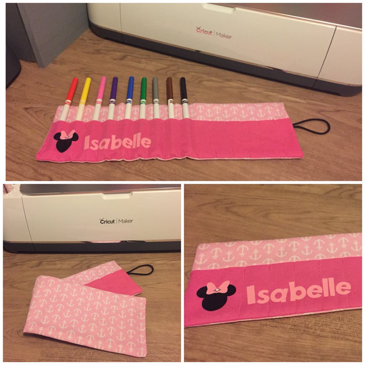 laura_cook21's tweet photo. Today’s #criftycraftycreator creation with my @CricutUK Maker and Easy Press, a crayon roll. I don’t have any crayons so photographed with felt tip pens #disneyfegift #fe #disneyfe #fegift #disneycruise #dcl #cricut #cricitmaker #cricutcreator #criftycrafty https://t.co/dku2oEx01s