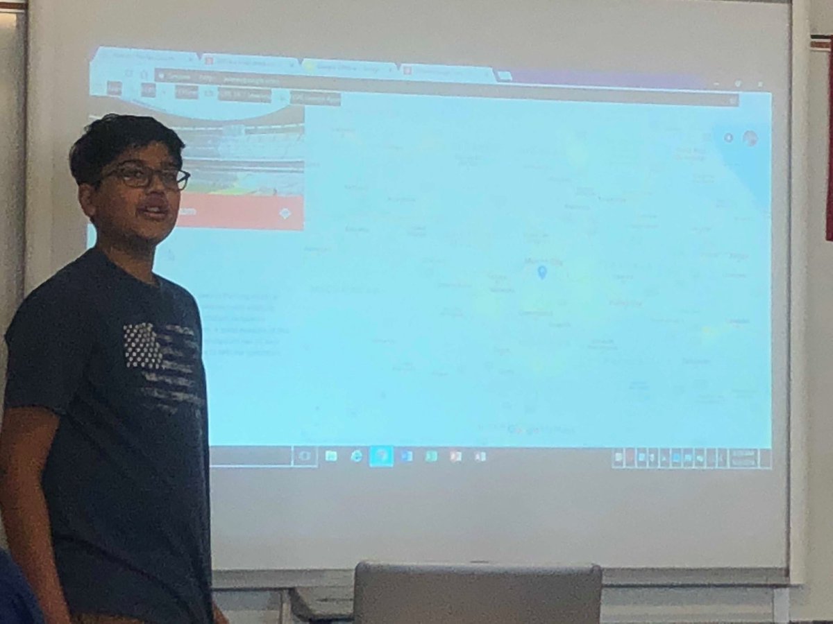 plgalietta's tweet photo. Student in Ms. Knight’s Latin class presenting a thoughtful #googletrek that draws connections between the Roman Colosseum &amp; modern day colosseums for his #20time project. #fcpson https://t.co/BpXKcKpDFU