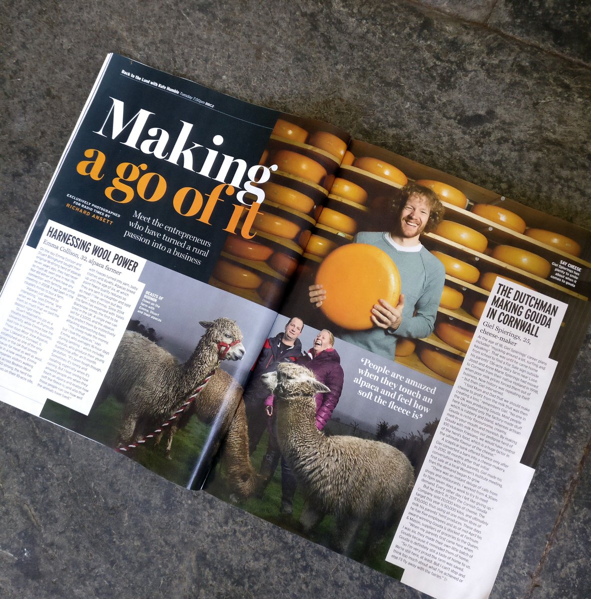 We are very excited to announce that Cornish Gouda will be on BB2 on 'Back to the Land' with Kate Humble. Don’t forget to watch!
Friday 11th May, 7pm
Read more in the Radio Times today!
bbc.co.uk/programmes/b0b… … pic.x.com/t92pwzwM9C #cornishgouda #backtotheland