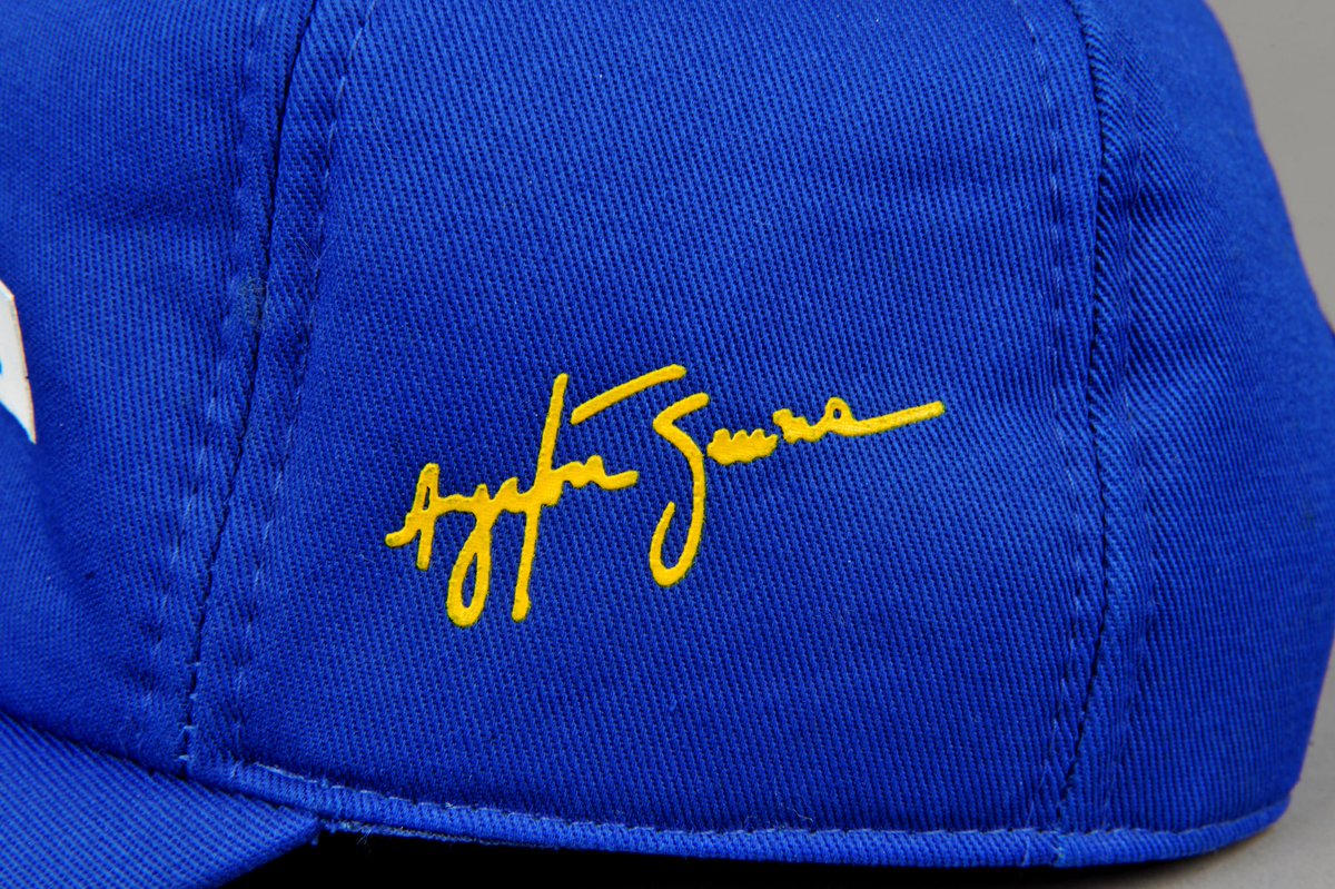 In remembrance of Ayrton Senna (21/3/1960 – 1/5/1994)

Highly regarded as one of the greatest Formula 1 drivers of all time, #AyrtonSenna wore this cap during the European Grand Prix event in 1993. This 1993 Ayrton Senna Worn Cap is part of the QOSM collection.