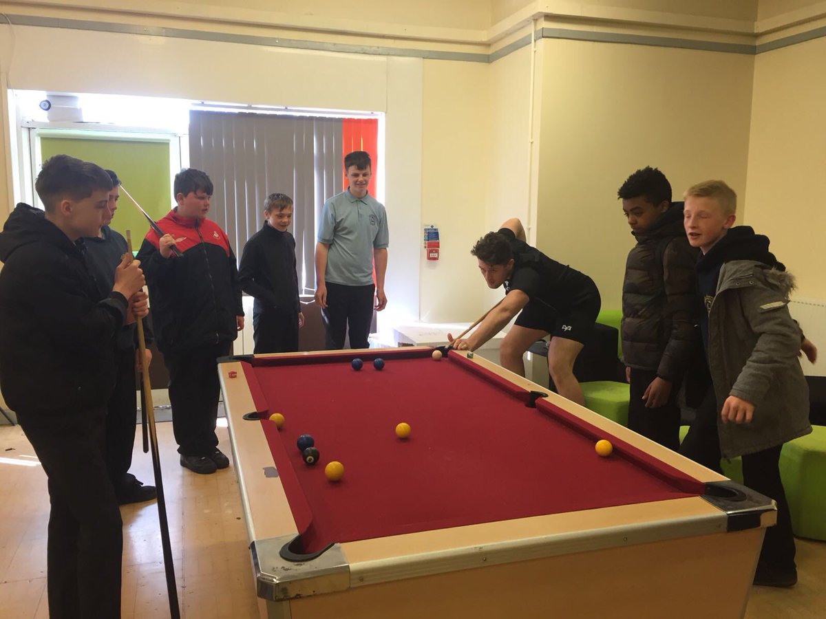 CommunityOsprey's tweet photo. Great morning at @dylanthomas_sch  with @ospreys @rorythornton_5 doing a Q&amp;A as part of the @TackleWales project. Sorry we beat you at pool Rory 😉 https://t.co/oj9uiI5aKp