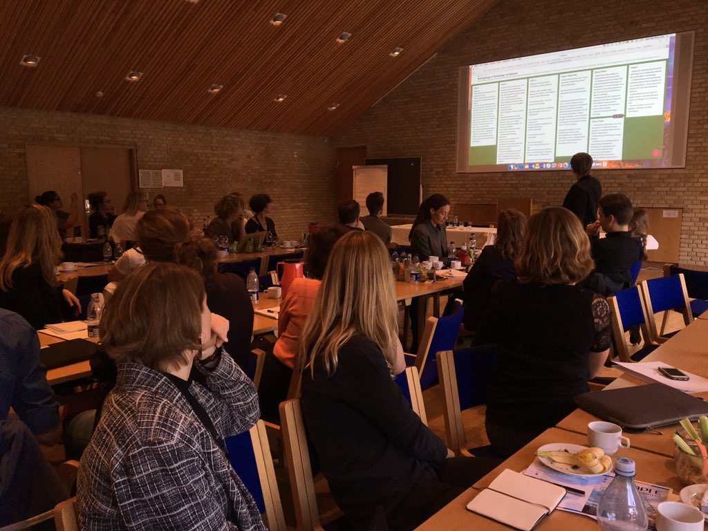 antropologerne's tweet image. Reflecting on group discussions of challenges faced in doing research and working with technology as anthropologists after an inspiring, informative day. Challenge: maintaining anthropology in interdisciplinarity; navigating challenging assumptions. #anthrotech #AnTech