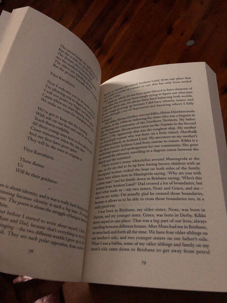 NoniEather85's tweet photo. Growing Up Aboriginal in Australia 
#anitaheiss 
Deadly read &amp;  deadly contributors from many clans/tribes across Australia - thank you for sharing your stories 💗✊🏽

💜In memory of djabba/sis A.Eather 💜 https://t.co/cNLqxJPmgk