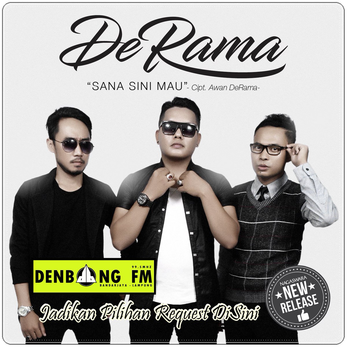 Denbang995FM's tweet photo. DiPutar Musik Enak #HarmoniRDB
Host @SietoxDJ_RDB 
Rabu 2.5.2018

@dadidoband ft. @sherlymey - Angkat Donk
@DeRamaBand - Sana Sini Mau

@andrigo_box - Melamar Cinta
@firman_diamond - Bukan Kamu, Tapi Kamu

Label @NAGASWARA_ID 
MD: @KiaHarvesya https://t.co/ZE9YrHSAoR