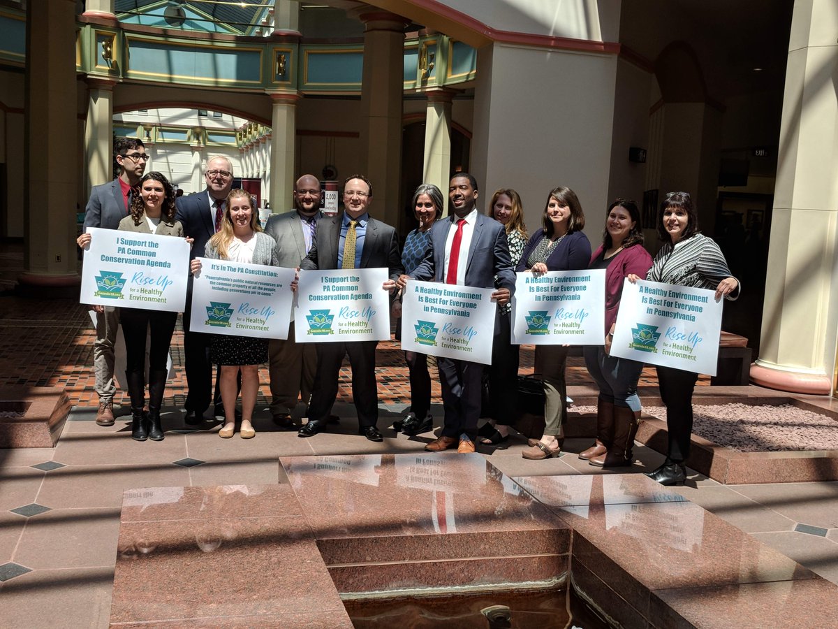 WeConservePA's tweet photo. We were happy to join @PennFuture, @SierraClubPA, @CoalfldJustice, @ConservationPA , and @CleanH2OPA at the capitol yesterday to unveil the Common Conservation Agenda. https://t.co/Vp64w3qFX7 https://t.co/ZeW88VHcq9