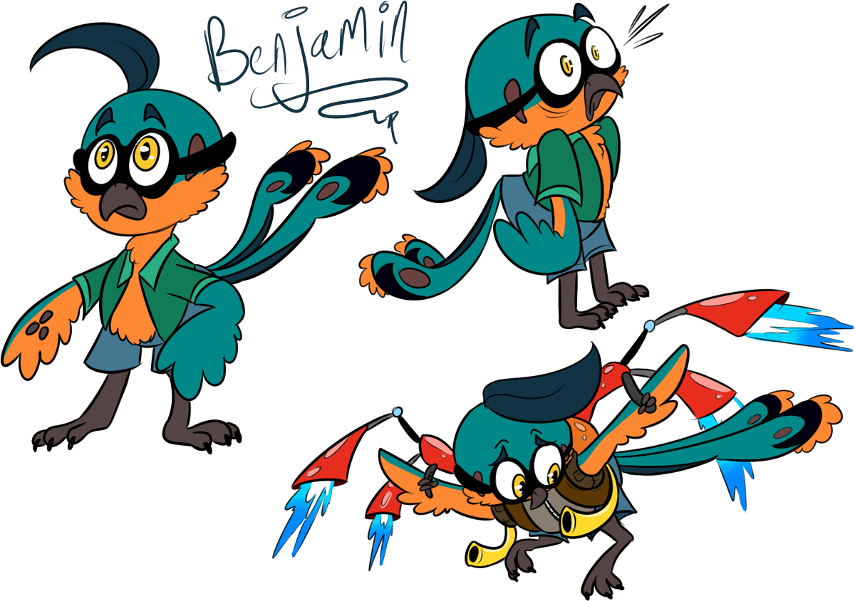 Jaz_wings's tweet photo. Meet Benjamin, a bird creature born with wings far too small to fly. 
Join Benjamin on this crazy adventure and help the creator, Splooto, reach voting success so you can see this bird on the screens! --> https://t.co/Jz0hBiyK2F https://t.co/iGbQvpZNfG