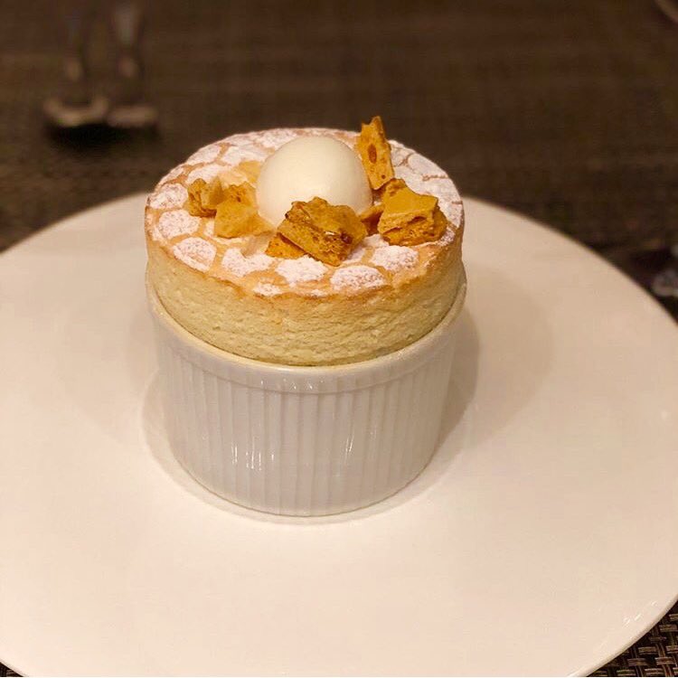 Look at this beauty…
 
#Scottish #heatherhoney #soufflé with a #sourcream #icecream #honeycomb
 
#dessert #desserttime #foodporn #pasrty #pastrychef
#edinburghrestaurant #scotland #fromnaturetoplate #reservations