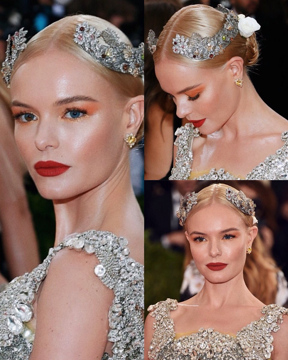 hungvanngo's tweet photo. Looking forward to #Met2018 this coming Monday, here is a #tb to one of my favorite Met looks that I did, #Met2016 with the stunning @katebosworth 🧡🧡.
💇 @petergrayhair 💄 @hungvanngo https://t.co/OexpvTqb7g