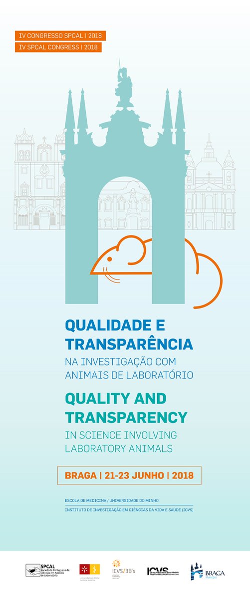 EARA_PT's tweet photo. "Qualidade e Transparência na Investigação com Animais de Laboratório" é o tema do IV Congresso #SPCAL de 21 a 23 de junho em Braga https://t.co/TPDhehMMez @Med_UMinho @icvs_uminho @UMinho_Oficial @CM_Braga #experimentaçãoanimal #EARA https://t.co/8ygngn98Tz