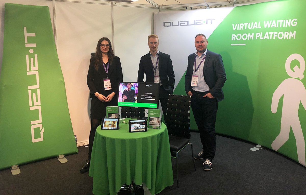 queueit's tweet image. London's calling and @queueit is ready to answer all questions about virtual waiting rooms and their benefits for your online business during extreme traffic spikes. See our experts at booth F221! #RBTE2018 #queueit #virtualwaitingroom