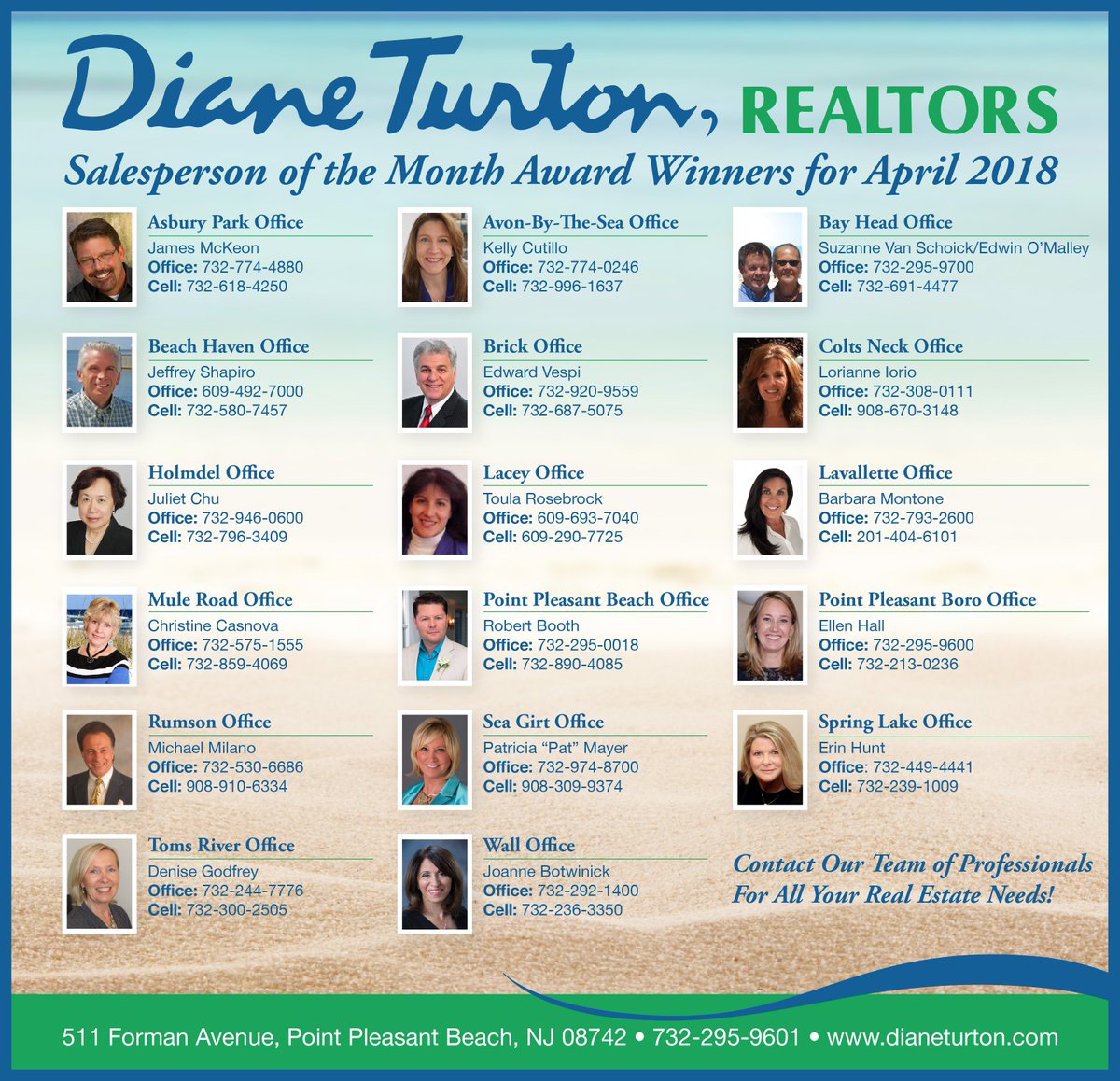 DTurtonRealtors's tweet photo. Diane, Bruce and the entire Management Team would like to congratulate the following recipients of the Diane Turton, Realtors Salesperson of the Month Award for April, 2018: https://t.co/zLah7RUrQi