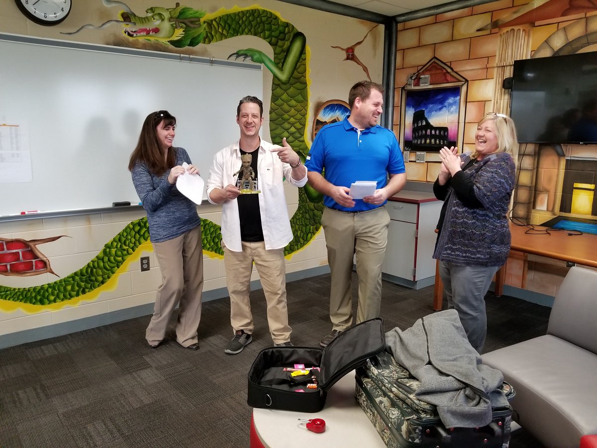 shslib's tweet photo. GROOOOT! He is found helping Phil Escape from SHS! This team was awesome - finished in record time with no hints. #SHSESCAPEROOM #PhilsMostExcellentAdventure https://t.co/EKKsPBFuQC
