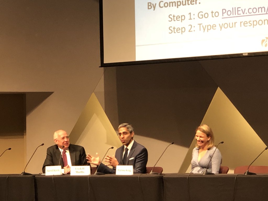 SEricksonACP's tweet photo. Dr. Murthy - We need to create opportunities for colleagues to know each other well - we are more than what we can do. #clinicianwellbeing @theNAMedicine collaborative meeting https://t.co/9hpFR2mJ1N