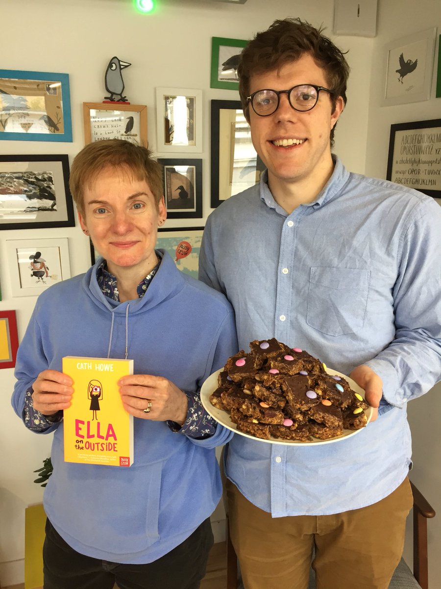 loveswimming's tweet photo. Busy day-before-publication morning for @cath_howe with trips to Wogan House for @BBCRadioScot interview, sign copies of #EllaontheOutside in @WaterstonesPicc and drop in to the Crow’s Nest to deliver delicious homemade chocolatey squares to @tombonnick and team https://t.co/UZAlhbrv4A