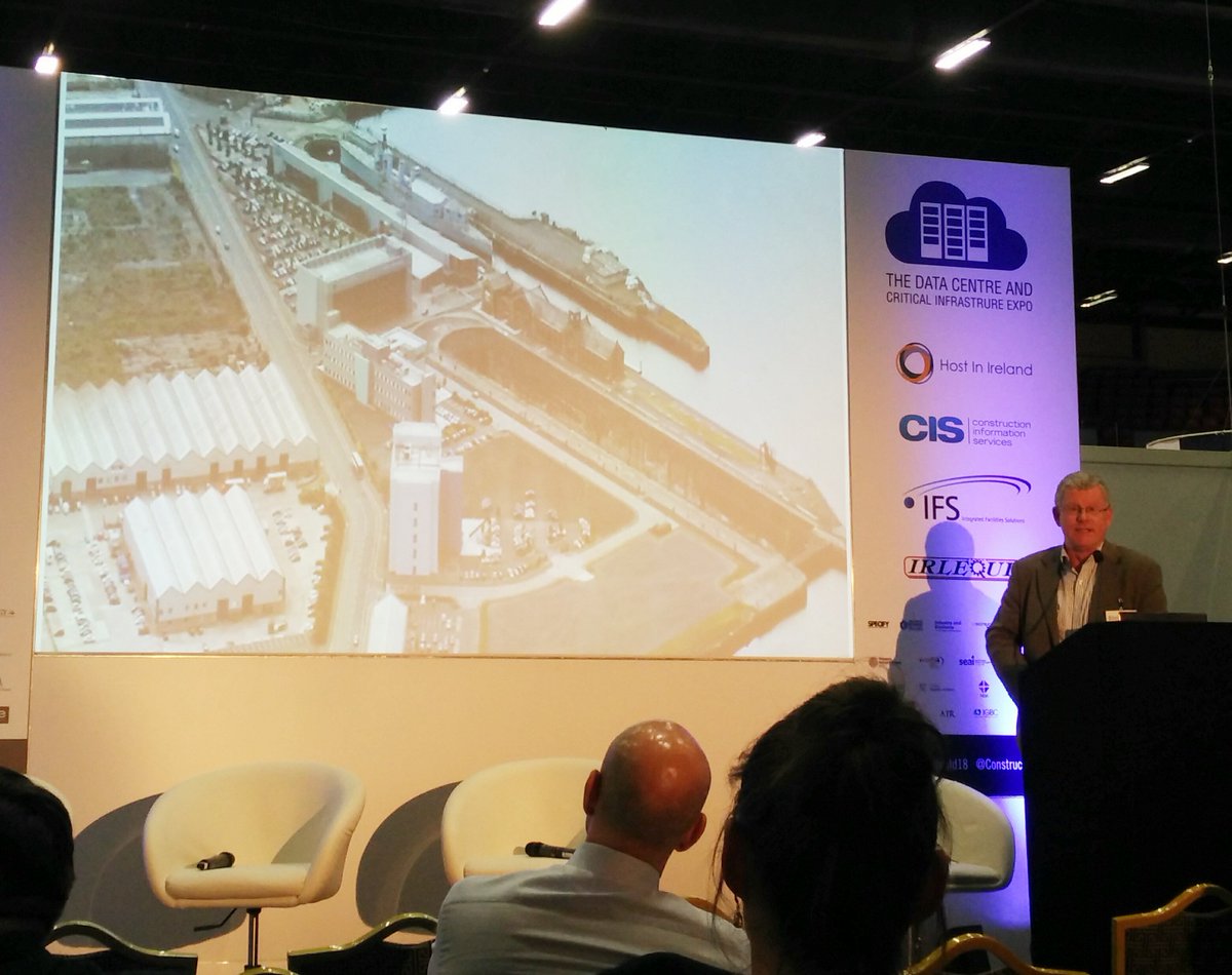 ConstructSummit's tweet photo. Eoin Lambkin speaking on #datacentre18 stage on "The chain of custody of data stored" with @hostinireland #Rebuild18 #constructireland https://t.co/jcB2GfDn2G
