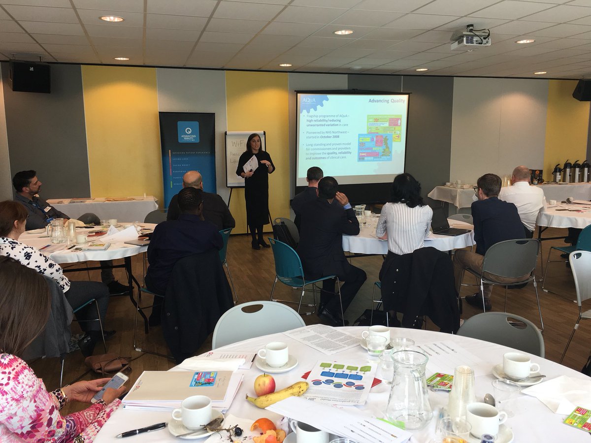 Aqua_NHS's tweet photo. Advancing Quality? @KanwarLiz introduces our long standing AQ programme and proven model for #commissioners and #providers to improve the #quality #reliability and #outcomes of #clinicalcare #QVisits https://t.co/I2IazCETjP https://t.co/JzHtmL5jT6