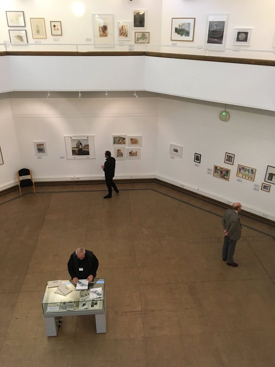 ipswichboudica's tweet photo. Duty Officer Stuart and volunteers Duncan and Graham enjoying the brand new exhibition “Contemporary Chinese Works on Paper: A Review”. Come see for yourself at the #IpswichArtGallery https://t.co/T4vMLf7FqU