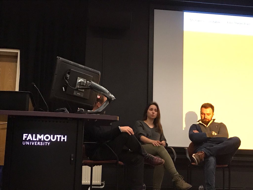 Great time talking all things production and about new film #MakeUP at @filmatfalmouth with  Line Producer Filiz-Theres Erel @iFeaturesUK @BBCFilms @BFI @creativeengland