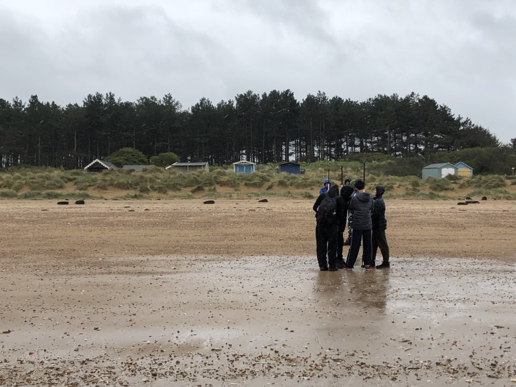 williammonty's tweet photo. Proper deluge at Old Hunstanton. SES/ WRM bus on way back now after effective data collection & sheltering from storm. ETA 4.30-5pm. Geog supervision available with WRM in library till 6 if needed for any boys w.parents picking up later. #bsfieldtrip @BSGeography @BedfordSchool https://t.co/E9nzkt3Hxw