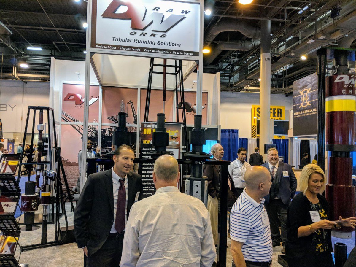 DrawWorksLP's tweet image. 2018 Offshore Technology Conference (OTC) day 2, Shawn Sharp, Hassan Darwish Chris Flickinger Gus Mullins