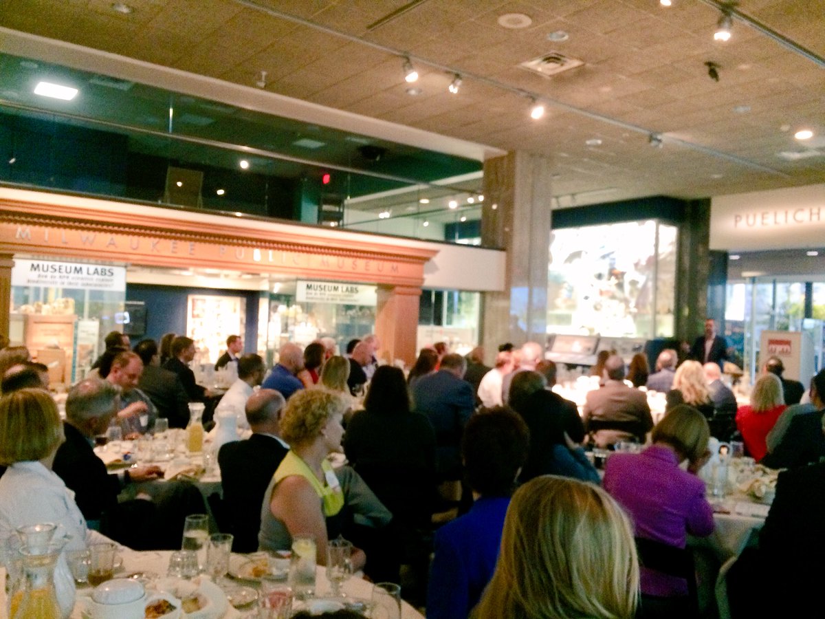 MMAC_Chamber's tweet photo. Morning in the museum! Prez &amp; CEO Dennis Kois discusses one of MKE’s most valued cultural assets and the future of the @MKEPublicMuseum https://t.co/KrEZz74QbD