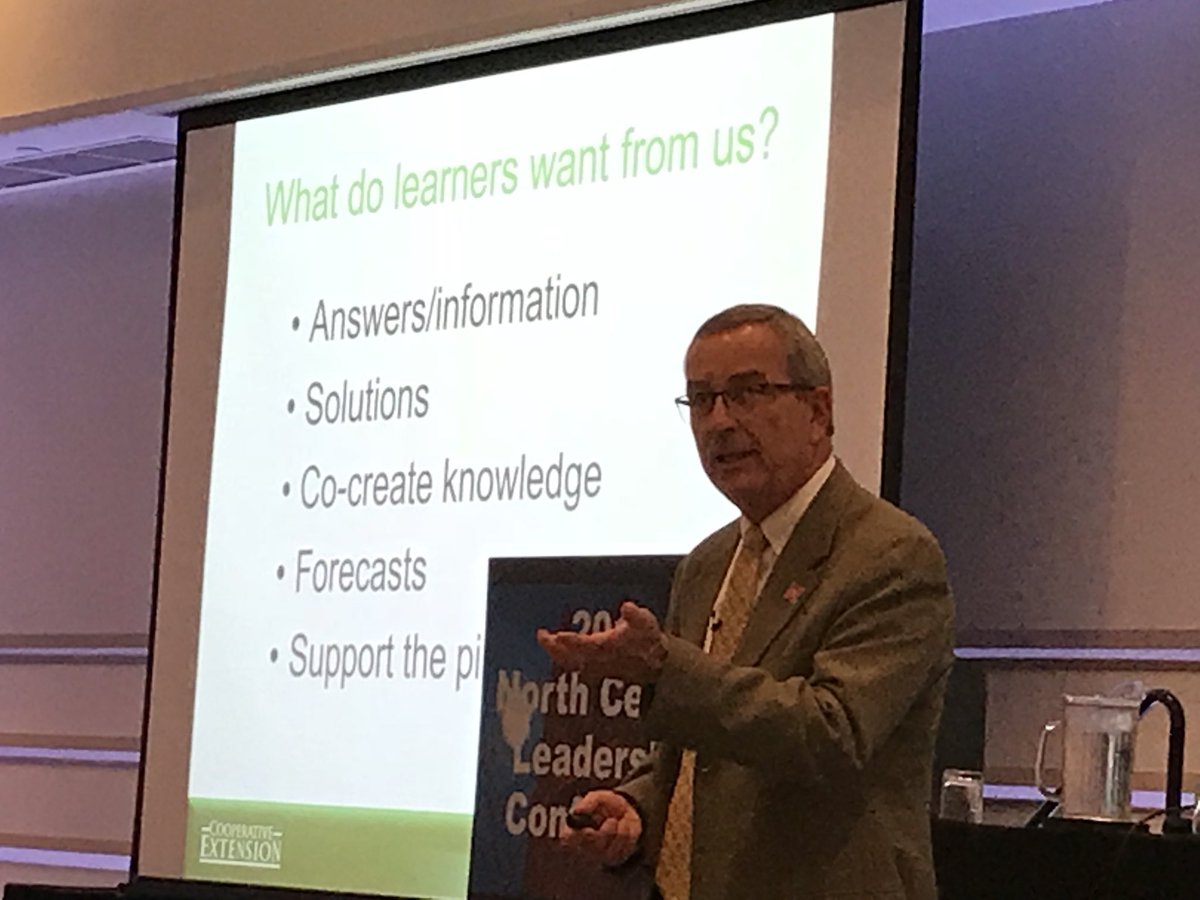 Dave_Varner's tweet photo. Chuck Hibberd challenges North Central Leadership Conference participants. What do learners want from us? #ExtNCLC2018 #pureleadership #NebExt https://t.co/p3OZ642M18