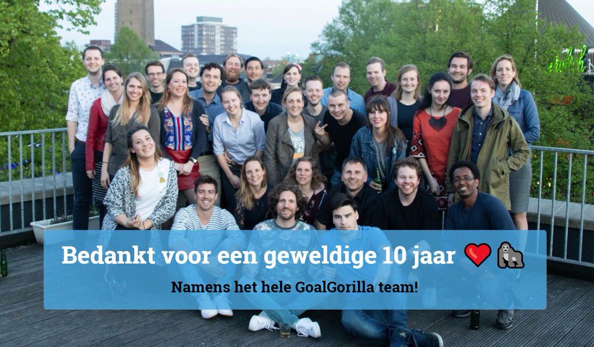 GoalGorilla's tweet photo. GoalGorilla is 10 jaar oud 🎉🎉🎉 Kleine 🐒 wordt een grote 🦍! Lees meer over hoe we dat vieren en hopelijk tot snel op één van de activiteiten https://t.co/OIE4pKJQHi https://t.co/WP0B8jsTYj