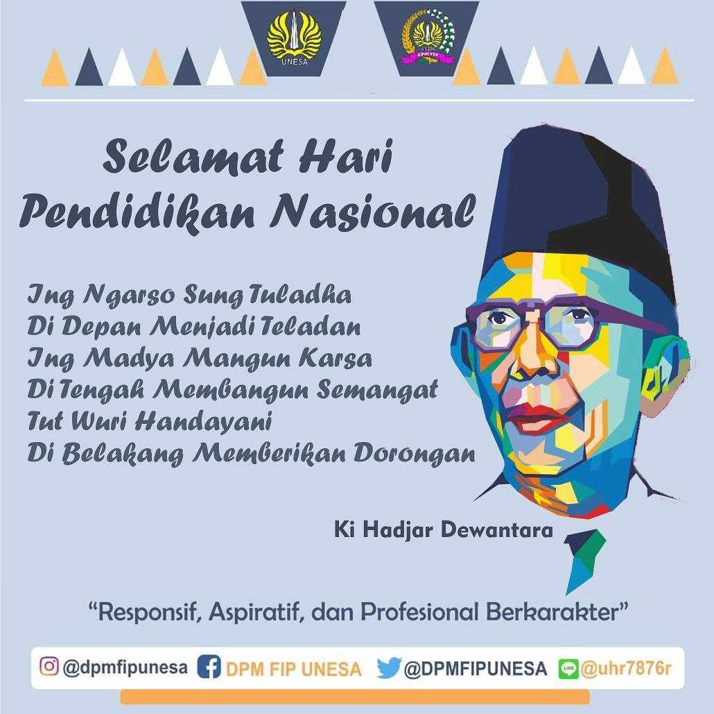 DPM FIP UNESA 2018 Selamat Hari Pendidikan Nasional

#DPMFIPUNESA2018
#VivaLesgislatifa
#Hardiknas2018